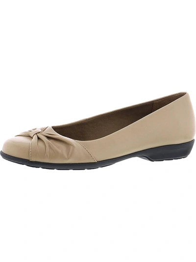 Walking Cradles Fall Womens Leather Bow Ballet Flats In Grey
