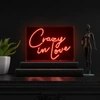 Jonathan Y Crazy In Love 14" X 10" Contemporary Glam Acrylic Box Usb Operated Led Neon Light
