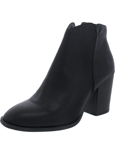 Sun + Stone Graceyy Womens Faux Leather Ankle Ankle Boots In Black