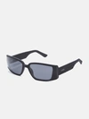Guess Factory Rectangle Monogram Sunglasses In Black