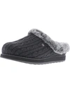 BOBS FROM SKECHERS KEEPSAKES ICE ANGEL WOMENS CABLE KNIT FAUX FUR CLOGS