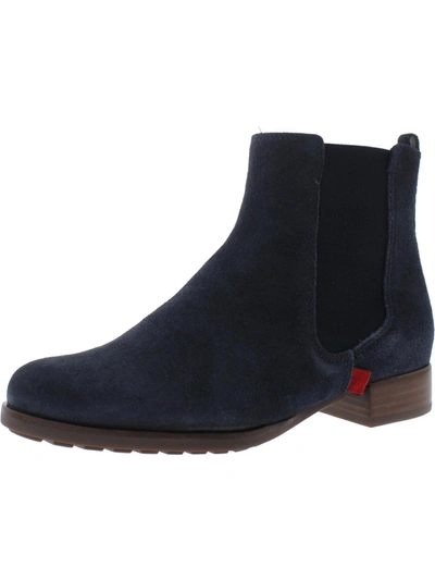 Marc Joseph Union Sq Womens Suede Slip-on Ankle Boots In Blue