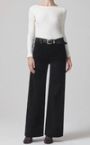 CITIZENS OF HUMANITY PALOMA BAGGY VELVET PANT IN BLACK