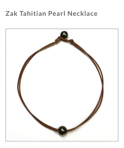 Wendy Mignot Zak Tahitian Pearl Necklace In Grey