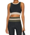 BEACH RIOT GWEN TOP IN MILITARY OLIVE COLOR BLOCK