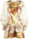 Zimmermann Sensory Flip Minidress In Multi