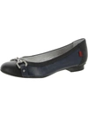 Marc Joseph Park Ave Womens Slip On Flats Shoes In Blue