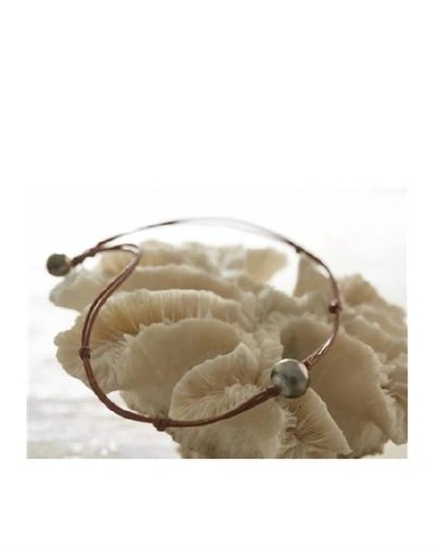 Wendy Mignot Zak Tahitian Pearl Necklace With Knots In Grey