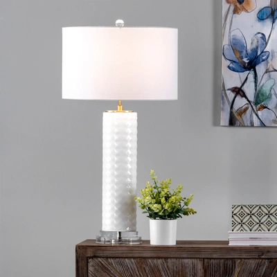 Nuloom Verona 31" Glass Table Lamp In White