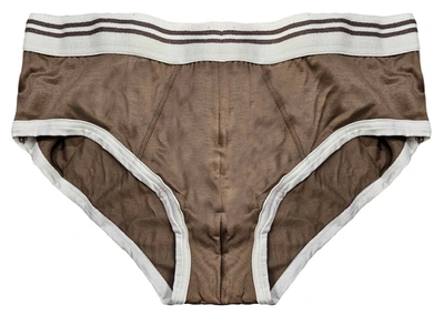Zimmerli Switzerland Mens Knit Men's Briefs In Brown