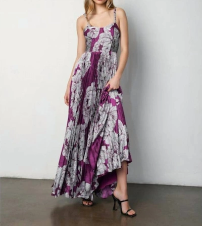 Hutch Linny Dress In Floral Purple In Multi