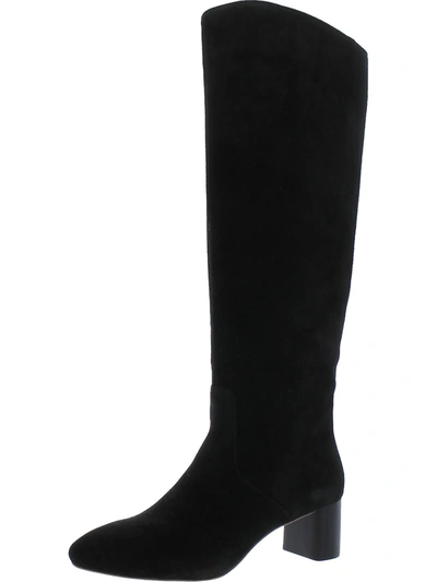 Loeffler Randall Gia Womens Faux Suede Riding Knee-high Boots In Black