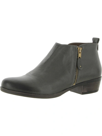 Eric Michael Womens Leather Comfort Booties In Grey