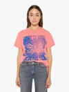 MOTHER THE ROWDY MEDUSA T-SHIRT IN PINK - SIZE MEDIUM