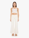 Mother Twister Skimp High-rise Pants Flared Leg Pants In Cream Puffs In Cream