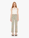 MOTHER THE RAMBLER ZIP ANKLE UNDER THE RUG PANTS IN GREEN - SIZE 24