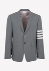 Thom Browne Classic Sports Jacket In Wool In Gray