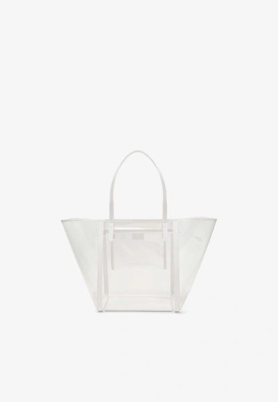 By Far Club Logo-detail Tote Bag In White