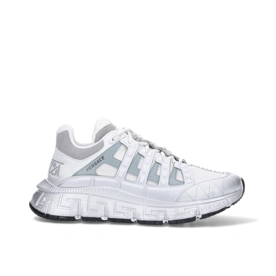 Versace Trigreca Low-top Sneakers In White