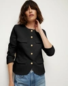 Veronica Beard Kensington Tailored Knit Jacket In Black