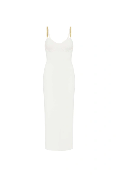 Rebecca Vallance Rubina Knit Midi In White | ModeSens