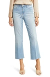 L Agence Kendra High-rise Crop Flare Jeans With Raw Hem In Canyon