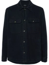 Apc Alessio Cotton Shirt Jacket In Iak Dark Navy