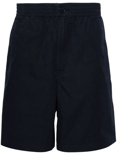 Apc Elasticated-waist Cotton Shorts In Navy
