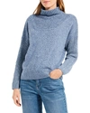 Nic + Zoe Womens Knit Cotton Stretch Pullover Sweater In Blue