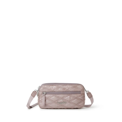 Baggallini Quilted Mini Crossbody Bag In Silver