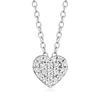 RS PURE BY ROSS-SIMONS PAVE DIAMOND HEART NECKLACE IN STERLING SILVER