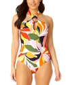 ANNE COLE RING HIGH NECK ONE-PIECE