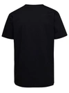 VERSACE BLACK CREWNECK T-SHIRT WITH CONTRASTING LOGO LETTERING PRINT IN COTTON MAN