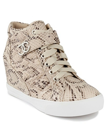 Juicy Couture Journey Womens Lace-up Casual And Fashion Sneakers In Beige
