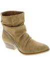 BLOWFISH WOMENS FAUX SUEDE POINTED TOE BOOTIES