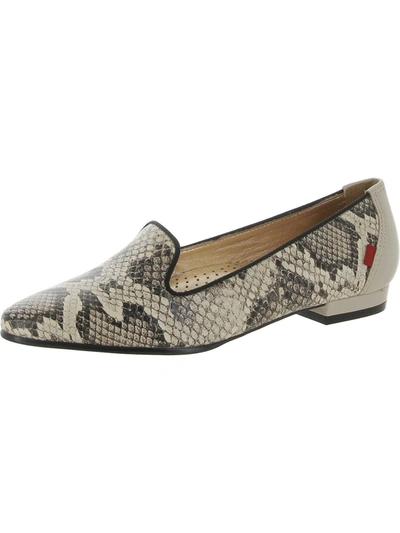 Marc Joseph Park Row Flat Womens Leather Slip-on Loafers In Grey