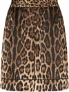 Dolce & Gabbana Leopard Print Shorts In Brown