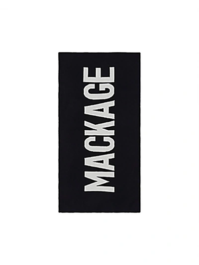 Mackage Womens Two-tone Graphic Winter Scarf In Black