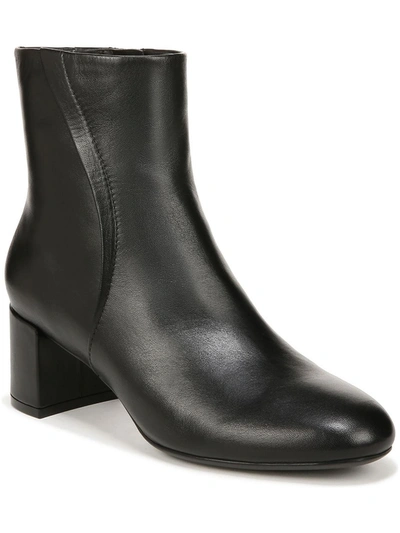 Naturalizer River Womens Leather Almond Toe Ankle Boots In Black