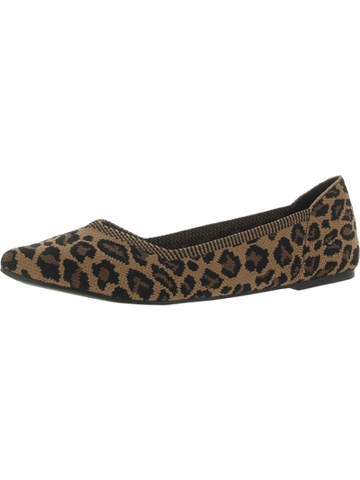 Mia Kerri Womens Knit Slip On Ballet Flats In Multi