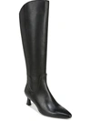 Naturalizer Deesha Boots Women's Black Leather Pointed Toe Knee High Gal125 In Black