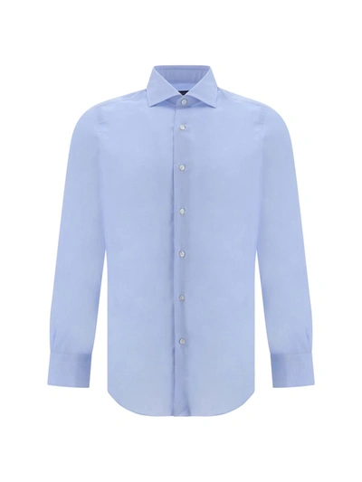 Finamore Milano Shirt In Azzurro Chiaro