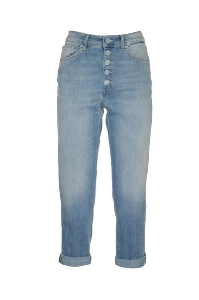 Dondup Koons Mid-rise Cropped Jeans In Blu