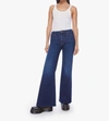 Mother The Roller Sneak Off Limits Jeans In Navy