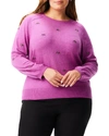 Nic + Zoe Plus Hidden Gems Sweater In Pink