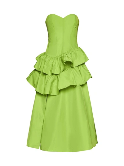 Marchesa Notte Dress In Spring Green