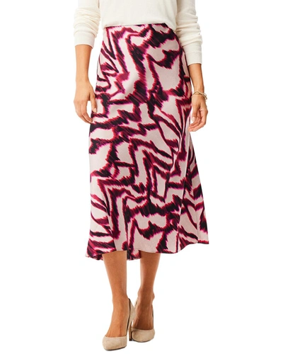 Nic + Zoe Nic+zoe Blurred Ikat Skirt In Pink