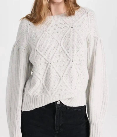 Splendid Leonie Cotton Blend Bobble Sweater In Grey