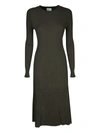 P.a.r.o.s.h Ribbed-knit Green Dress In Green