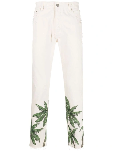 Palm Angels Bull Palms Reg 5 Pkts In White